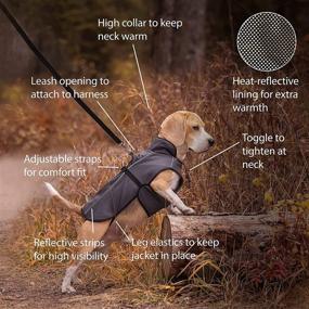 img 3 attached to 🐾 LUCOLOVE SmartHeat Reflective Dog Winter Coat - Waterproof, Lightweight Extra Warmth for Cold Weather