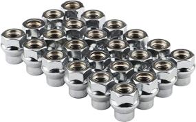 img 4 attached to 🔧 High-Quality Chrome 12x1.5 Extended Lug Nut Set: 24PCS M12x1.5 Open Ended Lug Nuts with 7mm Shank for Aftermarket Wheels