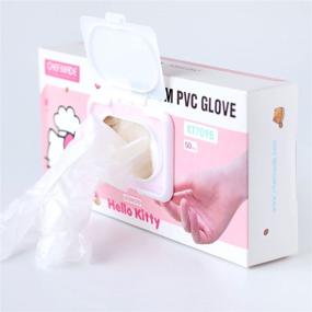 img 2 attached to 🐱 Hello Kitty Chef Gloves: 50Pcs Medium PVC Disposable Gloves for Food Handling & Kitchen Cleaning