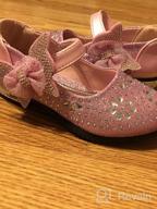 img 1 attached to 👑 SOFMUO Sparkle Bowknot Ballerina Princess Girls' Flats Shoes review by Hannah Jenkins