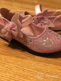 img 5 attached to 👑 SOFMUO Sparkle Bowknot Ballerina Princess Girls' Flats Shoes