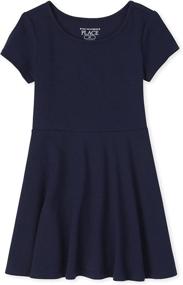 img 3 attached to Girls' Sleeve Pleated Casual Dresses with Childrens Place Branding