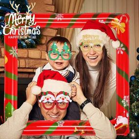img 2 attached to Celebrate Christmas In Style With VOCOOL'S 6-Piece Cute Glasses And Festive Photo Booth Props