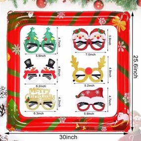 img 3 attached to Celebrate Christmas In Style With VOCOOL'S 6-Piece Cute Glasses And Festive Photo Booth Props