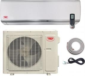 img 1 attached to Ymgi 18000 BTU 18 SEER Ductless Mini Split DC Inverter Air Conditioner Heat Pump With 15 Ft Kit For Heating And Cooling
