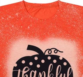 img 2 attached to Thankful Pumpkin Shirts Women Cute Polka Dot Graphic Fall Tops Tee Casual Short Sleeve Holiday Shirts Top