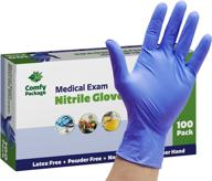 🧤 100 count nitrile disposable plastic gloves - latex free, 4 mil thicken- non-sterile, powder free gloves - perfect for safety, healthcare and more! logo