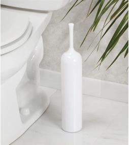 img 3 attached to Optimizing Bathroom Storage with the White iDesign Una Nuvo Slim Toilet Bowl Brush and Holder