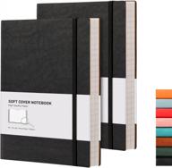 rettacy composition notebook 2 pack - b5 college ruled notebooks with 408 pages total,thick ruled paper-100gsm,7.6'' x 10'' logo