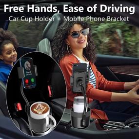 img 3 attached to 2-In-1 Car Cup Holder Phone Mount - 360° Rotation, Adjustable Base & Large Bottle Adapter!