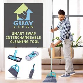 img 3 attached to Guay Clean Home Cleaning Kit - 4 Piece Set W/ Telescopic Pole, Microfiber Mop, Broom & More!