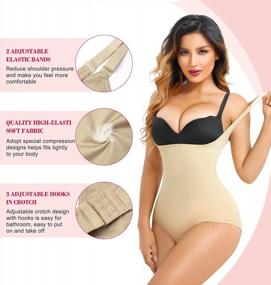 img 1 attached to Gotoly Shapewear Bodysuit: Tummy Control, Waist Trainer & Butt Lifter For Women!