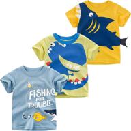 🦖 junoai toddler dinosaur crewneck t shirts: stylish boys' clothing at tops, tees & shirts logo