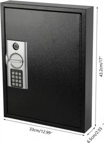 img 3 attached to KYODOLED 60 Key Cabinet With Digital Lock,Lock Box With Code Wall Mounted,Metal Steel Key Safe,Large Storage Cabinet Boxes For House Key,12.99'' X 17'' X 2.55'' (Black,60 Keys)