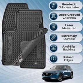 img 3 attached to 🚗 All-Weather Floor Liners for Mazda CX-5 2017+ - Replacement Car Mat Set by Automajor