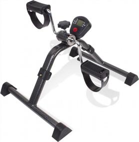 img 4 attached to Складной велотренажер под столом - цифровой дисплей для тренировки рук и ног - отлично подходит для пожилых людей, пожилых людей, инвалидов или использования в офисе