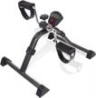 foldable under desk exercise bike - digital display for arms & legs workout - great for elderly, seniors, disabled or office use logo