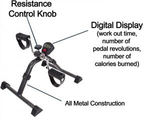 img 1 attached to Foldable Under Desk Exercise Bike - Digital Display For Arms & Legs Workout - Great For Elderly, Seniors, Disabled Or Office Use