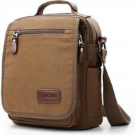 canvas messenger bag for men - xincada shoulder bag with crossbody style, travel bag and business purse for work логотип