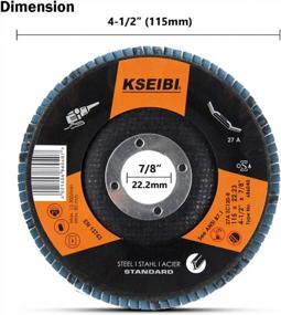 img 1 attached to KSEIBI 4 1/2" Zirconia Corundum Flap Discs | Grit #60, 10Pack | Sanding & Grinding Wheels