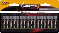 get long-lasting performance with impecca aaa platinum series alkaline batteries – leak resistant and reliable, 16 pack logo