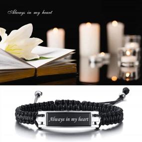 img 2 attached to Stainless Steel Cremation Urn Bracelet With Adjustable Braid And Fill Kit - MPRAINBOW Memorial Keepsake Jewelry For Ashes.