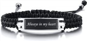 img 4 attached to Stainless Steel Cremation Urn Bracelet With Adjustable Braid And Fill Kit - MPRAINBOW Memorial Keepsake Jewelry For Ashes.