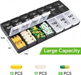 img 3 attached to Stay Organized And Pain-Free With Gelibo'S Large Weekly Pill Organizer - 2 Times A Day With Day/Night XL Daily Cases