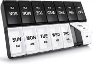 stay organized and pain-free with gelibo's large weekly pill organizer - 2 times a day with day/night xl daily cases logo