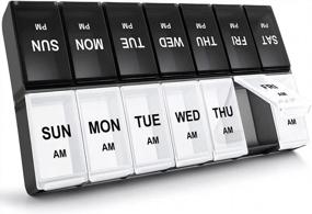 img 4 attached to Stay Organized And Pain-Free With Gelibo'S Large Weekly Pill Organizer - 2 Times A Day With Day/Night XL Daily Cases