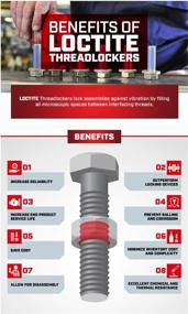 img 2 attached to 🔴 Loctite 263 Automotive Threadlocker: High-Strength, Oil Tolerant, High-Temp, Fluorescent, Anaerobic Formula, Red, 6mL Tube (PN: 2203451)