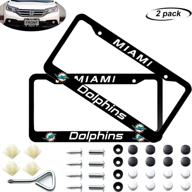 2pcs for dolphins license plate frames logo