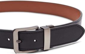 img 1 attached to Dickies Reversible Belt for Men - Black to Brown Transition with Style