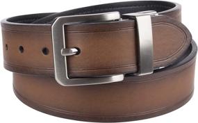 img 3 attached to Dickies Reversible Belt for Men - Black to Brown Transition with Style