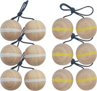 upgrade your ladder toss game with 6-pack wooden bolas - perfect for outdoor fun with family and friends logo