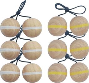 img 4 attached to Upgrade Your Ladder Toss Game With 6-Pack Wooden Bolas - Perfect For Outdoor Fun With Family And Friends