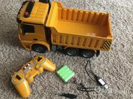 img 1 attached to 🚚 Fisca 1/20 Scale 6 Channel 2.4Ghz RC Dump Truck Construction Vehicle Toy with LED Lights and Simulation Sound for Kids - Remote Control Truck review by Jake Mccallum