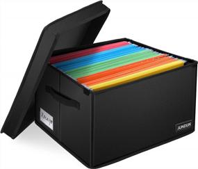 img 4 attached to JUNDUN Fireproof File Box- Organize And Protect Legal Size Documents With This Portable Storage Solution For Home Or Office