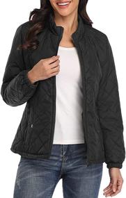 img 1 attached to 🧥 PEIQI Quilted Jacket: Stylish Women's Outwear with Functional Pockets in Coats, Jackets & Vests