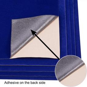 img 2 attached to 20PCS Blue Velvet Fabric Sticky Back Adhesive Sheets - A4 Size, Self-Adhesive Durable & Water Resistant For Festival Art & Craft Making