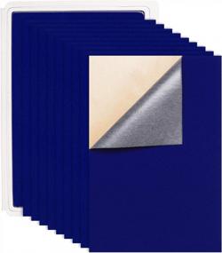 img 4 attached to 20шт синяя бархатная ткань клейкие листы с липкой спинкой-размер А4, самоклеящиеся прочные и водостойкие для фестивального искусства и ремесел