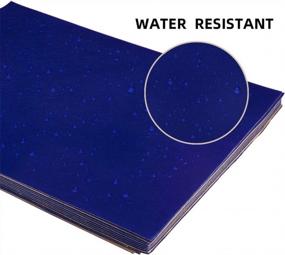 img 1 attached to 20PCS Blue Velvet Fabric Sticky Back Adhesive Sheets - A4 Size, Self-Adhesive Durable & Water Resistant For Festival Art & Craft Making
