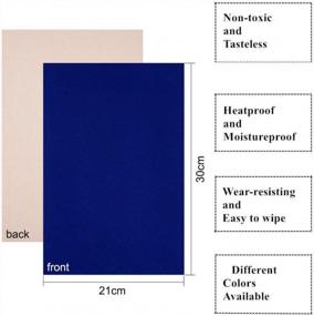 img 3 attached to 20шт синяя бархатная ткань клейкие листы с липкой спинкой-размер А4, самоклеящиеся прочные и водостойкие для фестивального искусства и ремесел