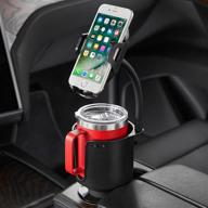 upgraded joytutus cup holder expander phone mount for car - large insert with elastic force piece, universal phone holder compatible with iphone, samsung & all smartphones logo