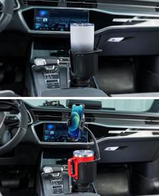 img 2 attached to Upgraded JoyTutus Cup Holder Expander Phone Mount for Car - Large Insert with Elastic Force Piece, Universal Phone Holder Compatible with iPhone, Samsung & All Smartphones