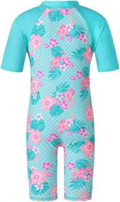 img 3 attached to 👙 TFJH E Girls Swimsuit 3-10 Years | UPF 50+ UV Protective One Piece Swimwear with Zipper