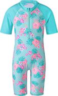 👙 tfjh e girls swimsuit 3-10 years | upf 50+ uv protective one piece swimwear with zipper логотип