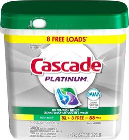 img 4 attached to 🧼 Powerful Cleaning with Cascade Platinum ActionPacs Dishwasher Detergent (88 ct.) - Fresh Scent!