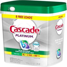 img 2 attached to 🧼 Powerful Cleaning with Cascade Platinum ActionPacs Dishwasher Detergent (88 ct.) - Fresh Scent!