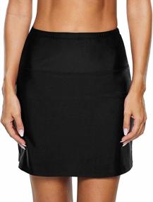 img 3 attached to Transform Your Beach Look With Hilor Women'S High Waisted Swim Skirt - The Perfect Tankini Swimsuit Bottom